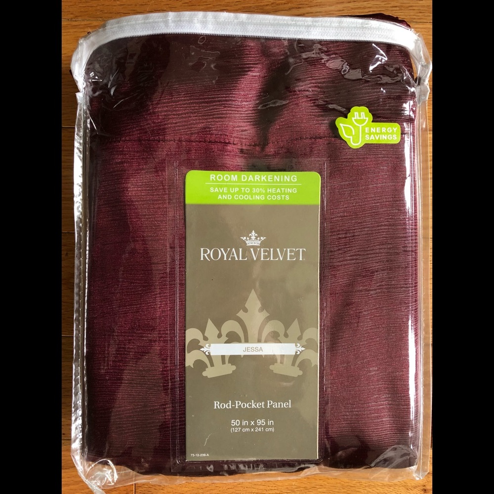 Burgundy curtain 95 inches long